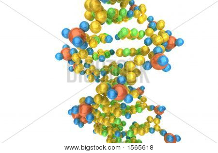 3D Render Farben-Dna für Gesundheitswissenschaften