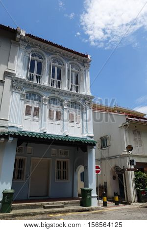 Street View Of Amoy Street In Singapore