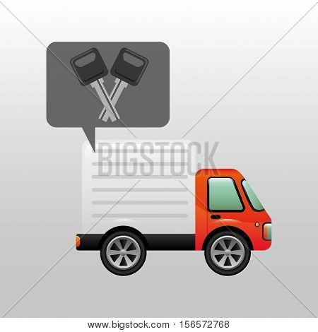 mini truck keys vehicle icon design vector illustration eps 10
