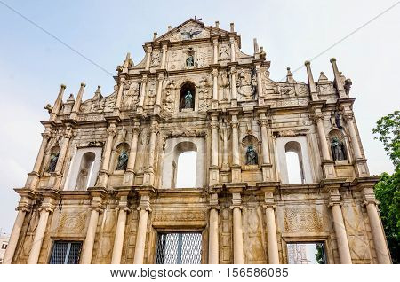 Ruins of St. Paul's. One of Macau's best known landmarks. In 2005, they were officially listed as part of the Historic Centre of Macau, a UNESCO World Heritage Site