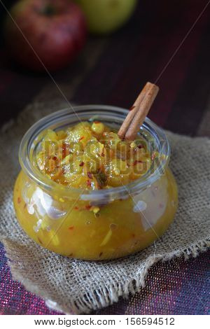 Apple and Cinnamon chutney -A fresh ,tangy and delicious home made Relish
