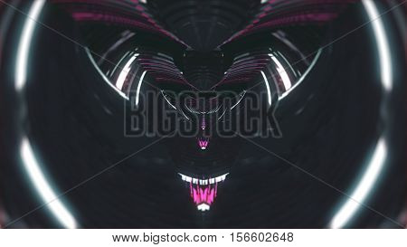 abstract black background. metal abstraction 3d visualization