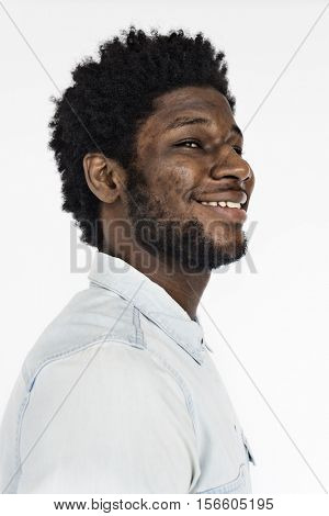 African Young Man Cheerful Portrait Concept