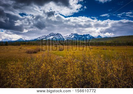 Beautiful Idaho Landscape Sawtooth Range