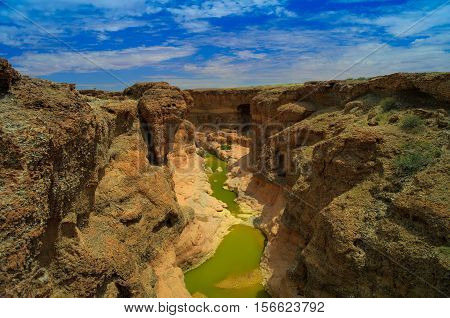 Sesriem canyon of Tsauchab river Sossusvley Namibia