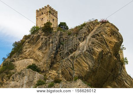 The old tower of Roccascalegna in Abruzzo