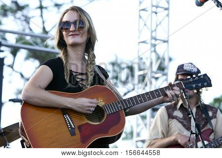LAKE WALES, FL-NOV 5: Margo Price performs at the CountryFlo Music and Camping Festival on November 5, 2016 in Lake Wales, Florida.