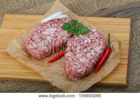 Raw Burget Cutlet