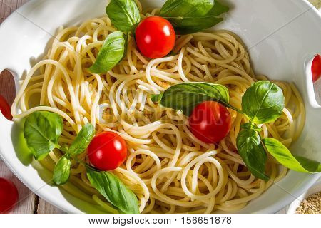 Closeup Of A Bowl Of Noodles And Vegetables