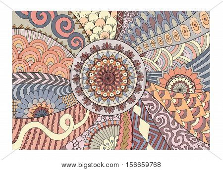 Colorful abstract autumn flowers background for design element - Stock Vector