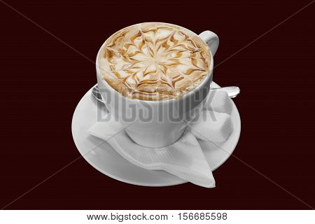 A cup of coffee with sugar in the morning