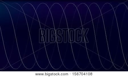 Vector illustration abstract background. Spiral white on a blue background.