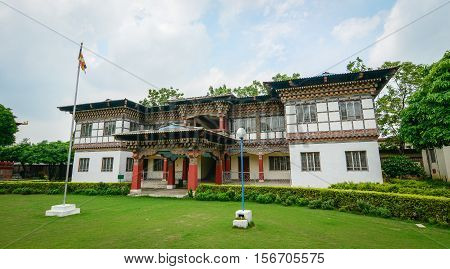 Traditional Bhutanese Buddhist House