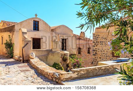 Monemvasia the medieval town in Peloponnese, Greece