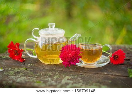 Green Tea In Beautiful Cup