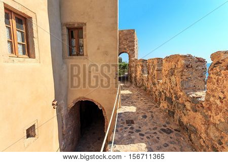 Monemvasia the medieval town in Peloponnese, Greece