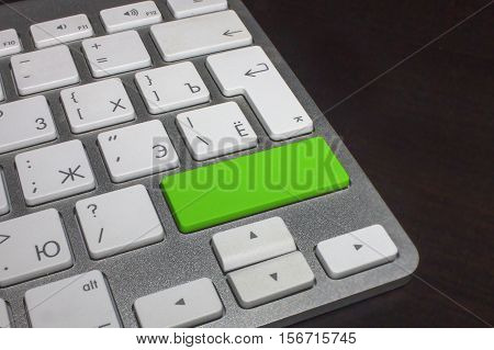 Keyboard with pure color button. Mock up