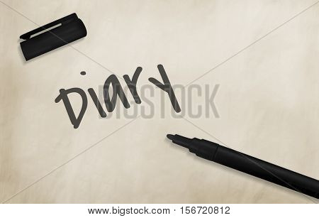 Diary Daily Record Journal Daybook Memoir Concept
