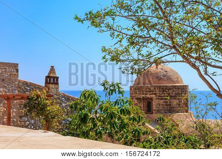 Monemvasia the medieval town in Peloponnese, Greece