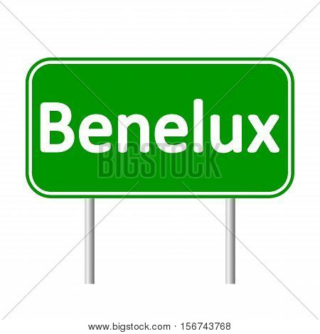 Benelux road sign isolated on white background.
