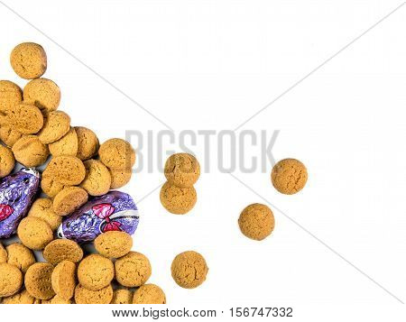 Bunch Of Spread Pepernoten Cookies And Chocolate Mice