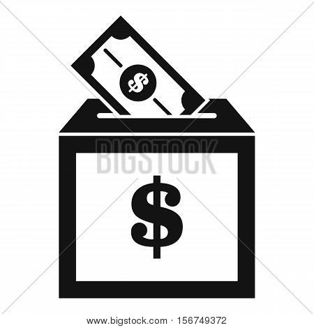Donation box icon. Simple illustration of donation box vector icon for web design