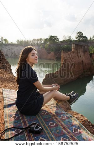 Woman Travel Backpacker Adventure Concept