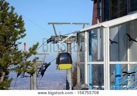 Cableway station (Szyndzielnia in Poland, near Bielsko-Biala)