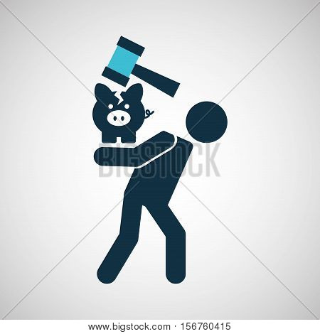 crisis economy concept crash financial icon design vector illustration eps 10