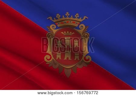 Flag of Campobasso is a city and comune in central-southern Italy. 3d illustration
