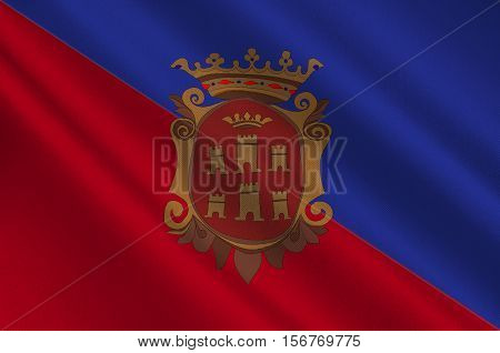 Flag of Campobasso is a city and comune in central-southern Italy. 3d illustration
