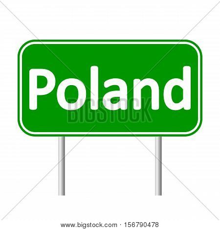 Poland road sign isolated on white background.Palau road sign isolated on white background.