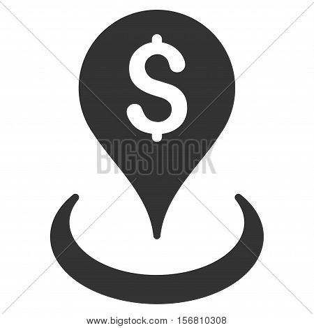 Geo Targeting vector icon. Flat gray symbol. Pictogram is isolated on a white background. Designed for web and software interfaces.