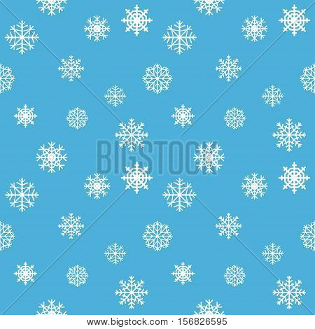 Seamless pattern with snowflakes. Winter vector background