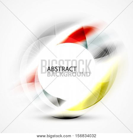Shiny blurred cicrle template with space for text