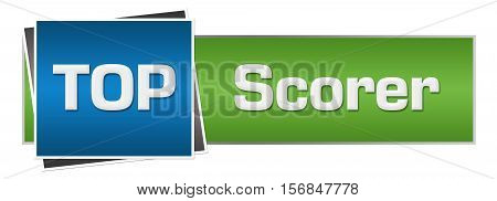Top scorer text alphabets written over green background.