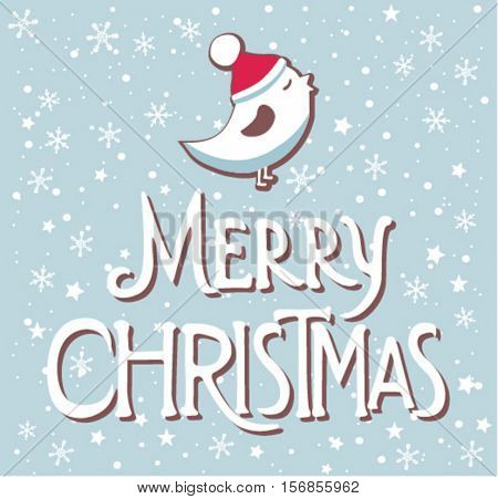 Merry Christmas greeting card.