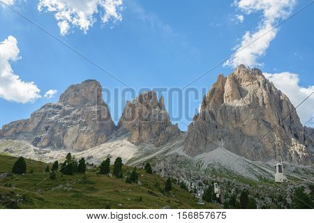 beautiful val gardena and dolomity in italy