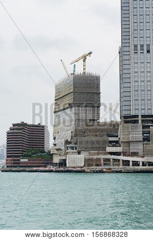 Hong Kong - October 17, 2016: Hong Kong building is being rebuilt