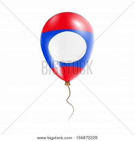 Lao People's Democratic Republic Balloon With Flag. Bright Air Ballon In The Country National Colors