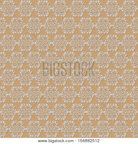 Seamless pattern of white flowers on a light background