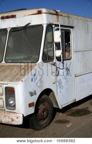 Rusty old abandoned truck