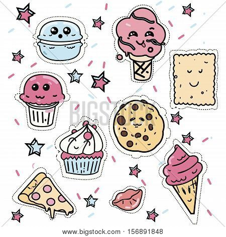 Great designed set of cupcake that can be used in various templates