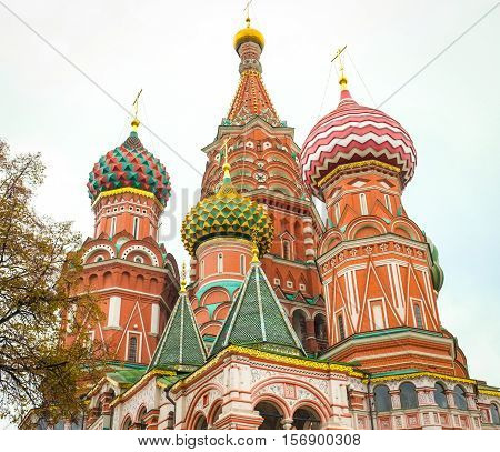 St. Basils Cathedral On Red Square In Moscow