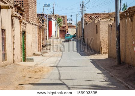 Local Street In Turpan, China