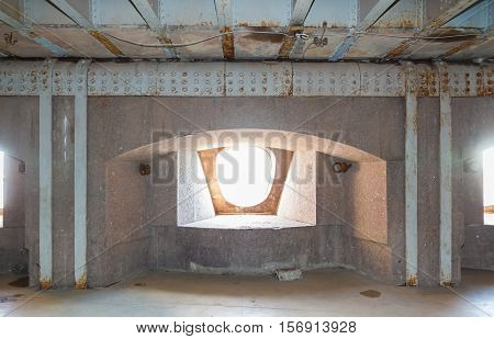 casemates in Fort Konstantin battery in the Gulf of Finland