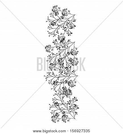 Flowers silhouette icon. Decoration rustic garden floral nature plant and spring theme. Isolated design. Vector illustration