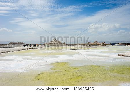 Chaqia Salt Lake And Mine, Qinghai, China