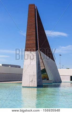 Lisbon, Portugal. October 31, 2016: Monumento aos Combatentes do Ultramar. Monument built to remember the Portuguese military fallen in the African Colonial War (1961-1974)