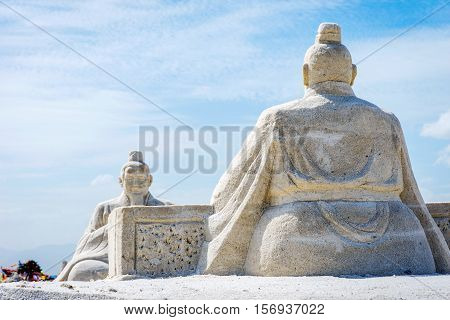 Genghis Khan Statue At Chaqia Salt Lake, China